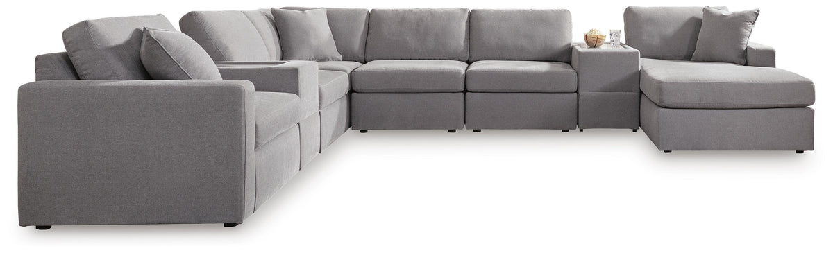 Modmax 8-Piece Sectional with Chaise and Storage Consoles Next-Gen Nuvella™ Performance Fabric