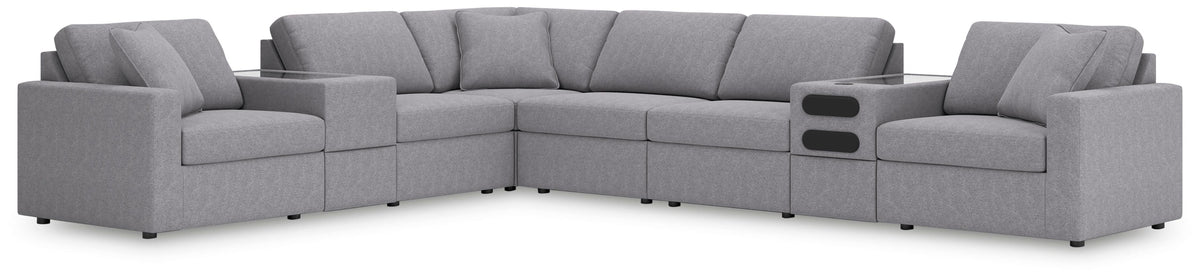 Modmax 8-Piece Sectional with Audio and Storage Consoles Next-Gen Nuvella™ Performance Fabric