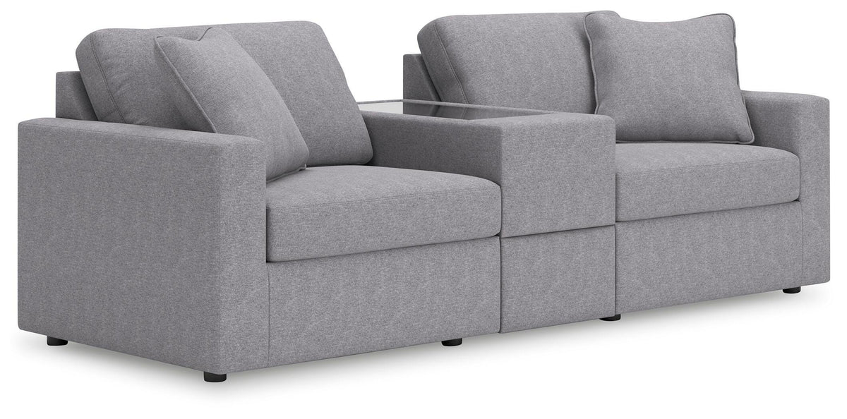 Modmax 3-Piece Sectional with Storage Console Next-Gen Nuvella™ Performance Fabric