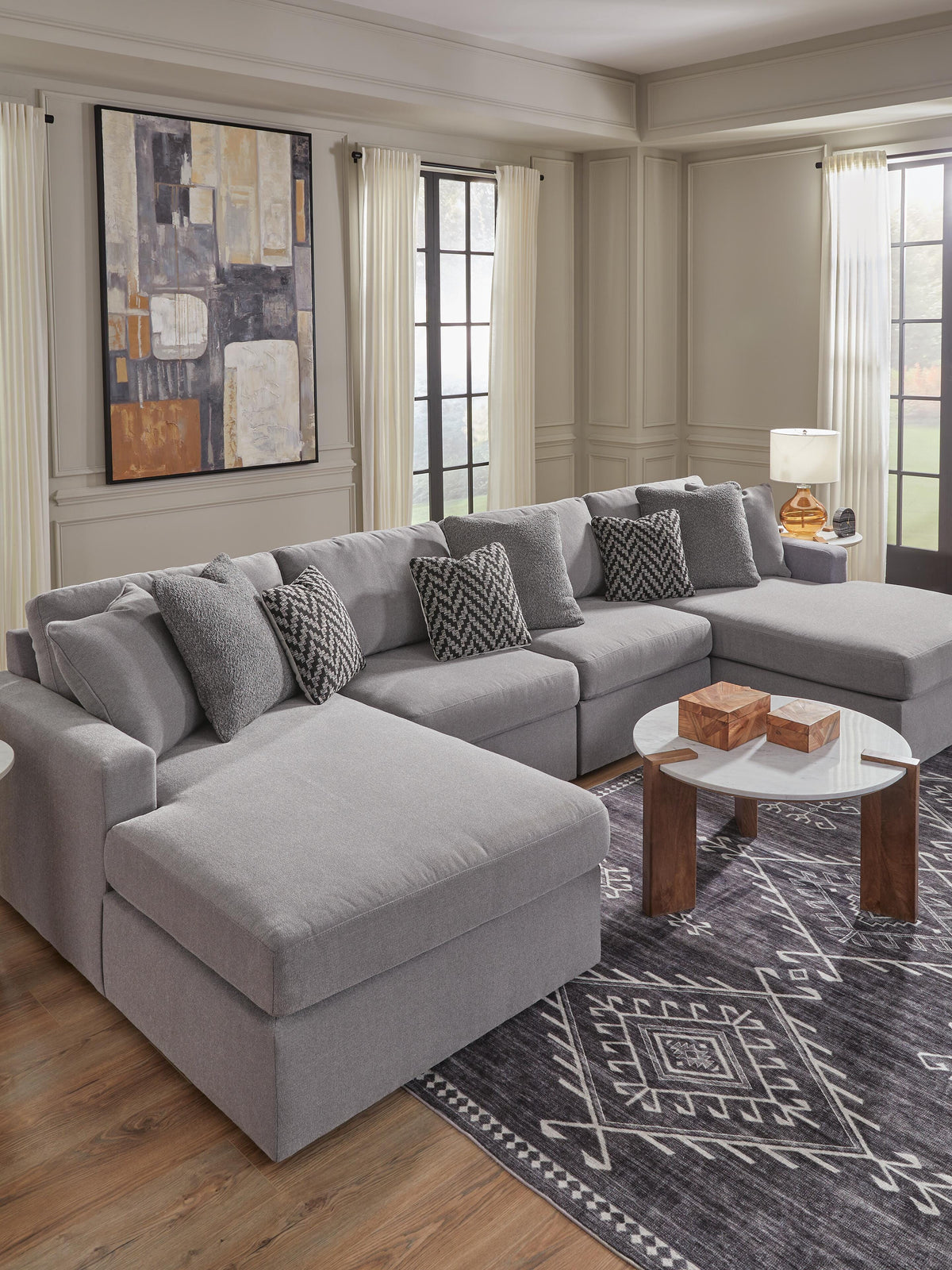 Modmax 4-Piece Double Chaise Sectional Next-Gen Nuvella™ Performance Fabric