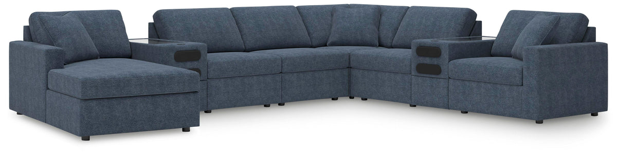 Modmax 8-PC Sectional with Chaise and Audio Consoles Next-Gen Nuvella™ Performance Fabric