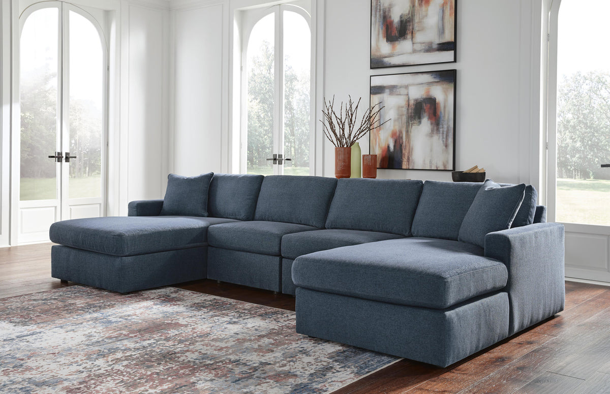 Modmax 4-Piece Double Chaise Sectional Next-Gen Nuvella™ Performance Fabric