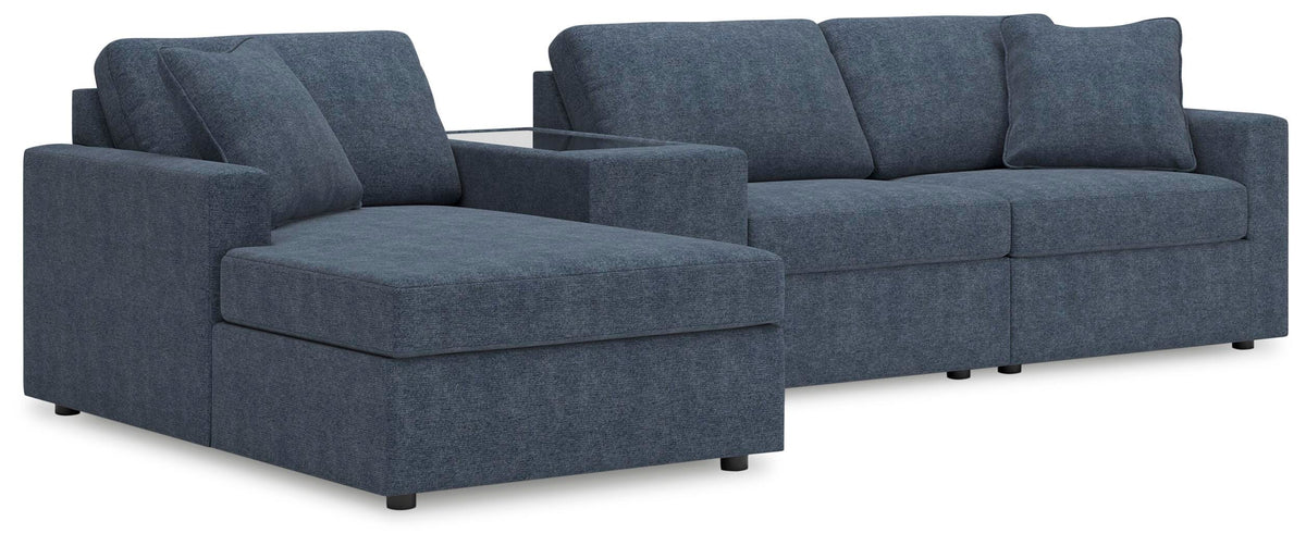 Modmax 4-Piece Sectional with Chaise and Storage Console Next-Gen Nuvella™ Performance Fabric