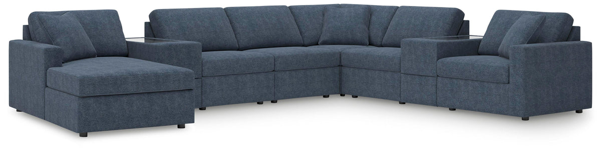 Modmax 8-Piece Sectional with Chaise and Storage Consoles Next-Gen Nuvella™ Performance Fabric
