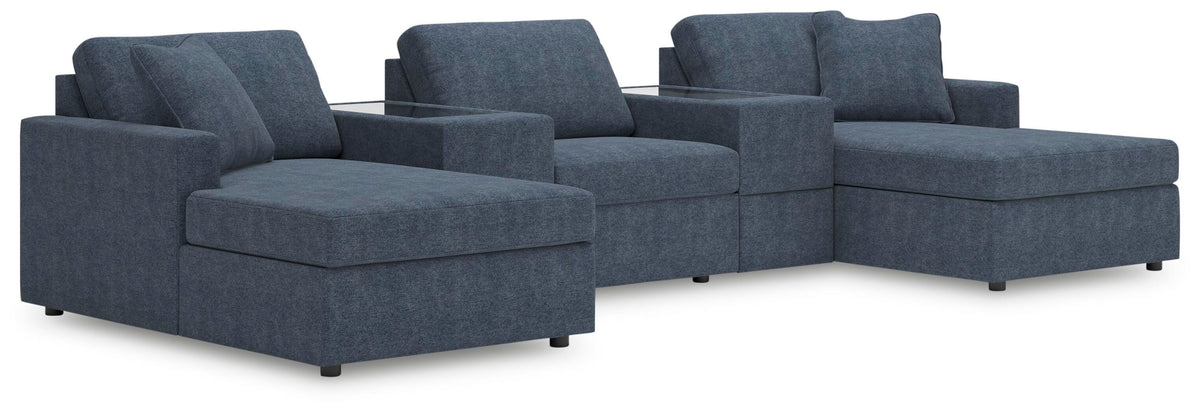 Modmax 5-Piece Pit Sectional with Storage Consoles Next-Gen Nuvella™ Performance Fabric