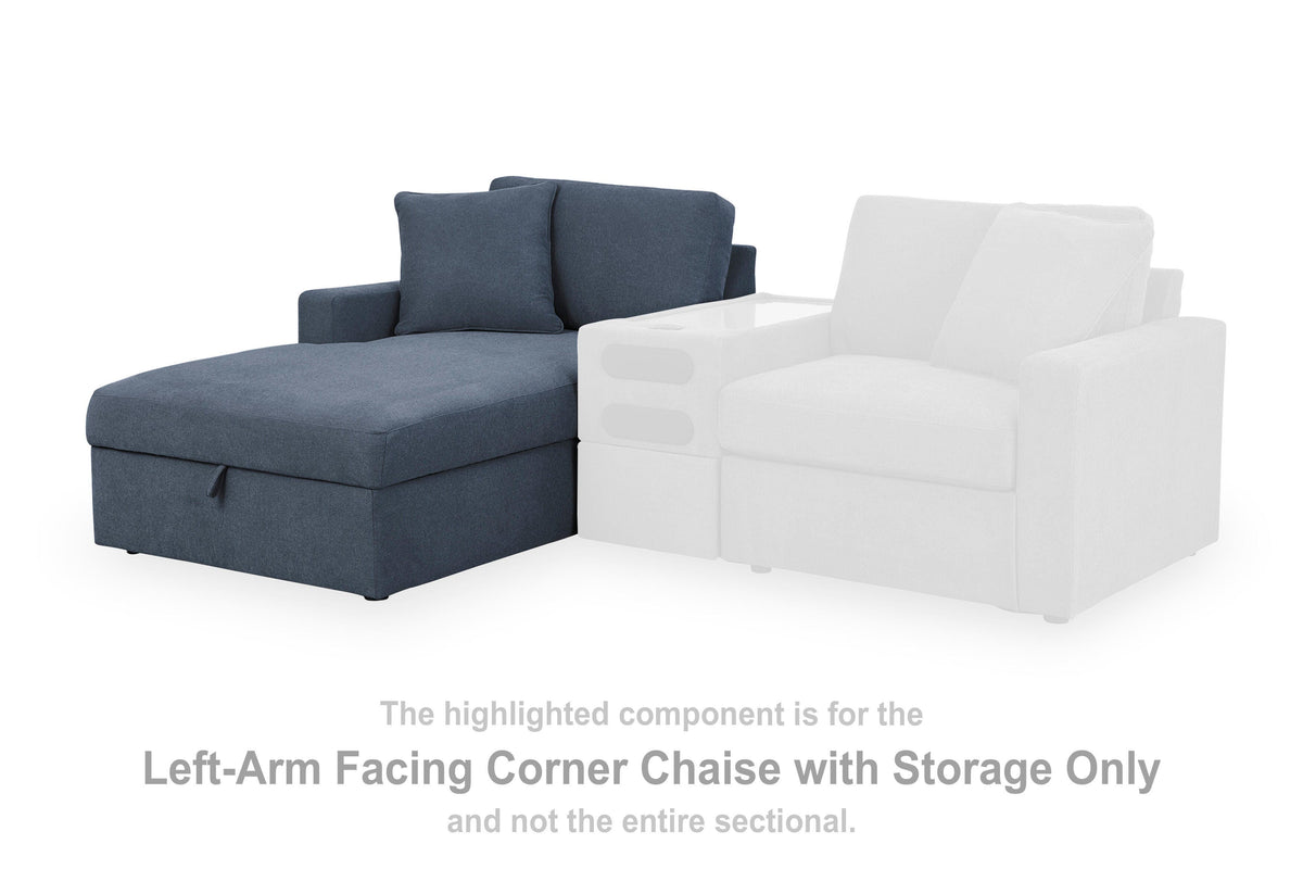 Modmax LAF Corner Chaise w/Storage Next-Gen Nuvella™ Performance Fabric