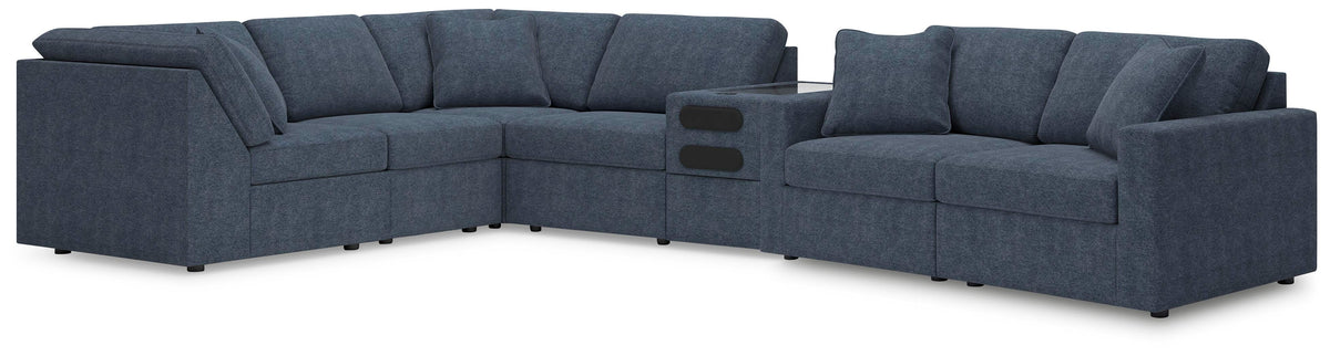 Modmax 7-Piece Sectional with Audio Console Next-Gen Nuvella™ Performance Fabric