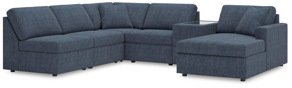 Modmax 6-Piece Sectional with Chaise and Storage Console Next-Gen Nuvella™ Performance Fabric
