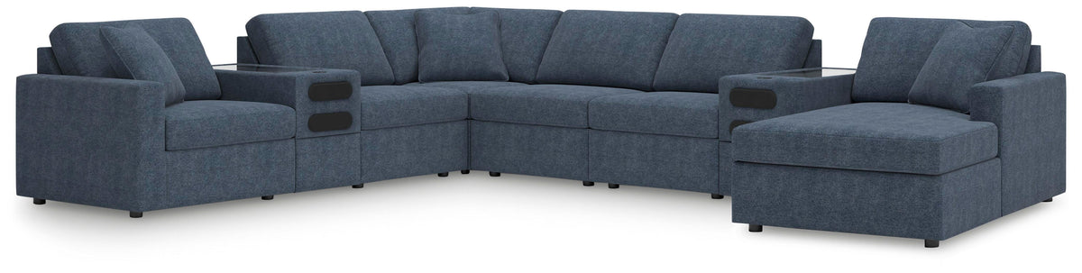 Modmax 8-PC Sectional with Chaise and Audio Consoles Next-Gen Nuvella™ Performance Fabric