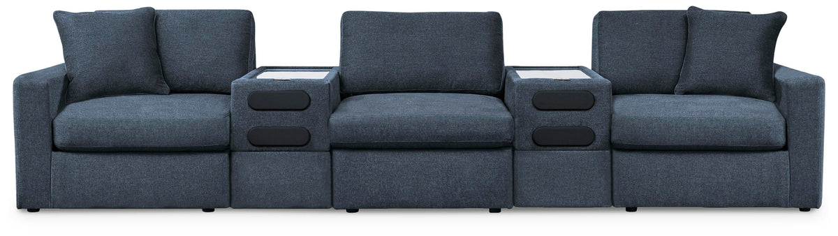 Modmax 5-Piece Sectional with Audio Consoles Next-Gen Nuvella™ Performance Fabric