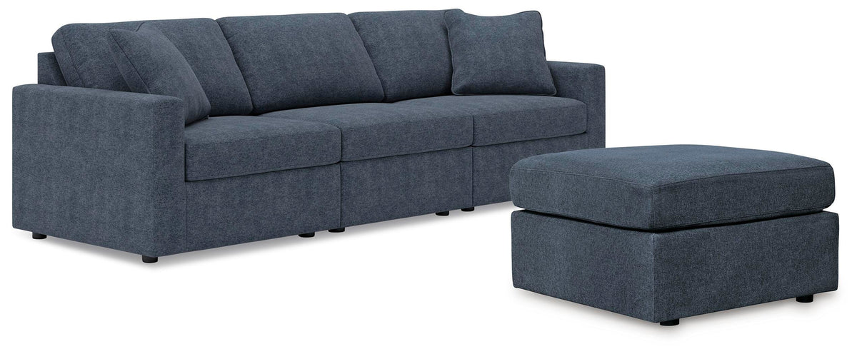 Modmax 3-Piece Sectional and Ottoman - Ink