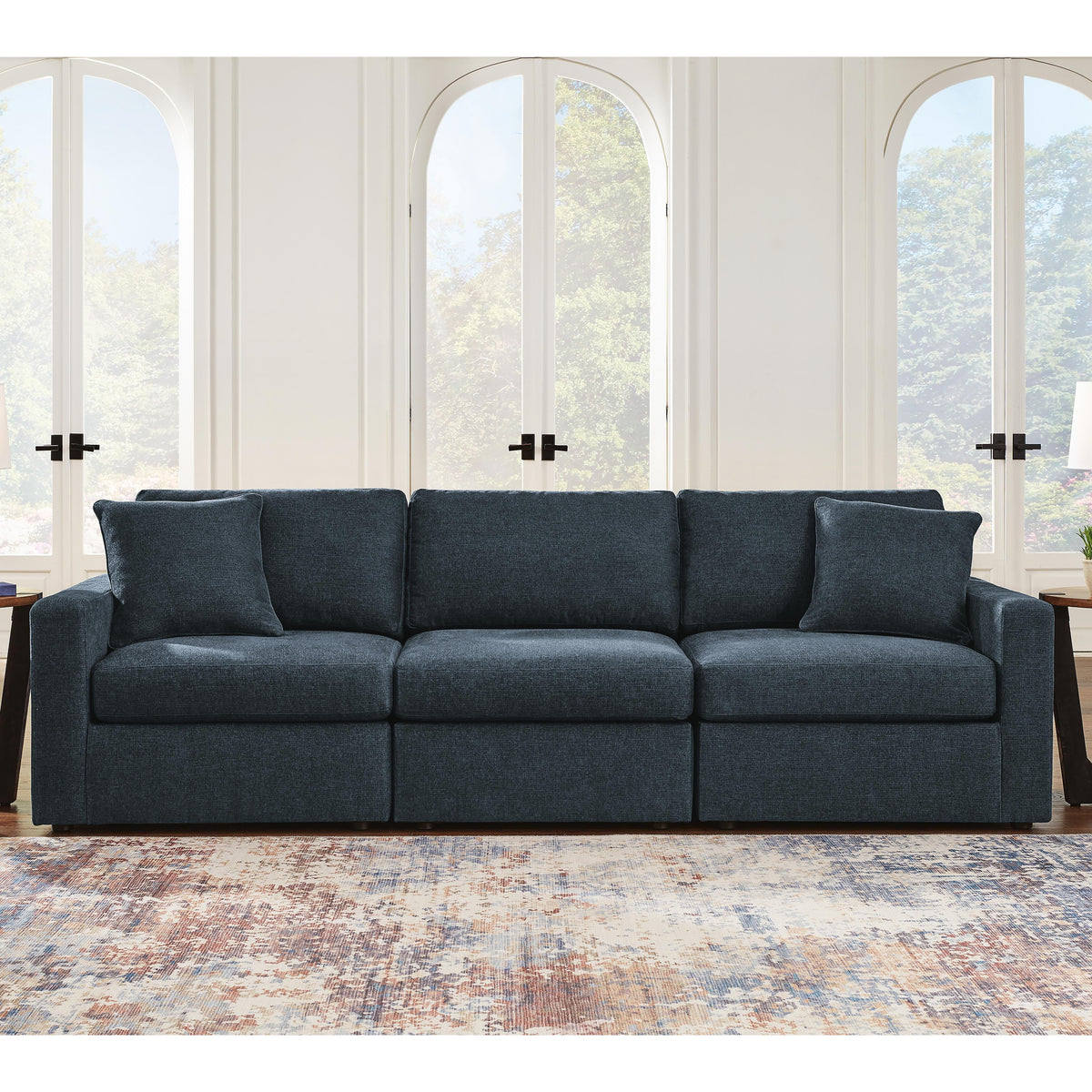 Modmax 3-Piece Sectional and Ottoman - Ink