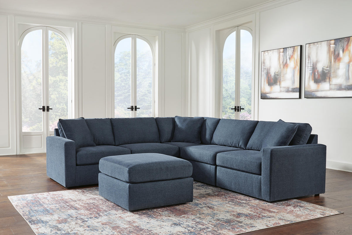 Modmax 5-Piece Sectional and Ottoman - Ink