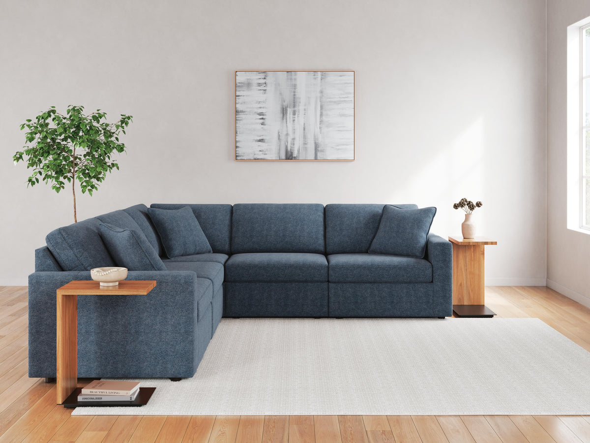 Modmax 5-Piece Sectional and Ottoman - Ink