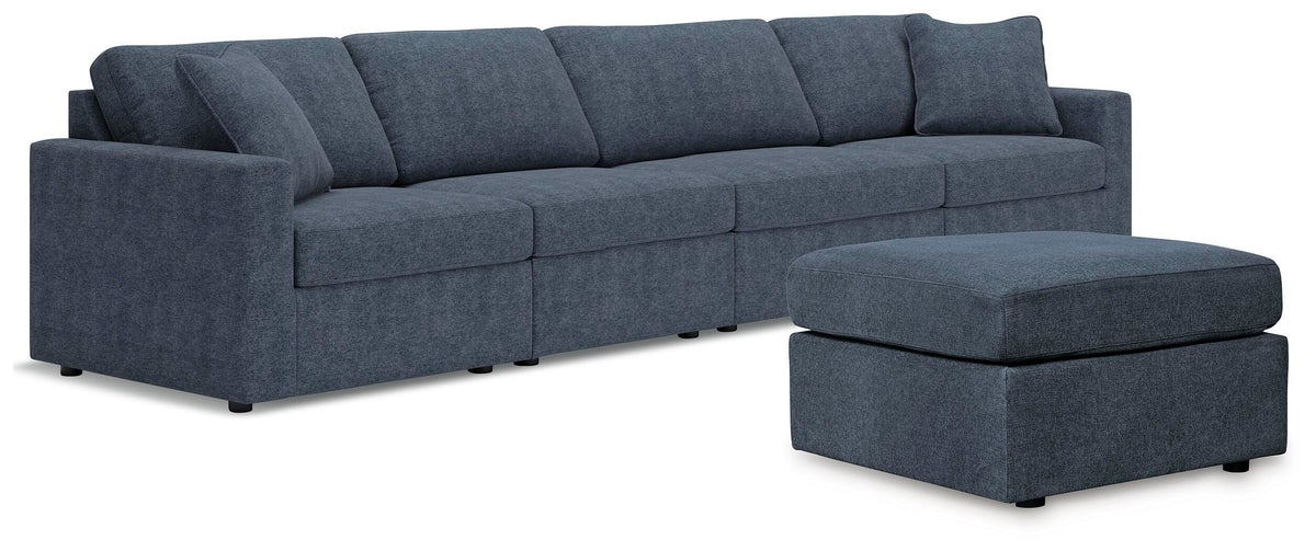 Modmax 4-Piece Sectional and Ottoman - Ink
