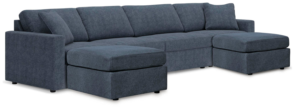 Modmax 4-Piece Sectional and 2 Ottomans - Ink