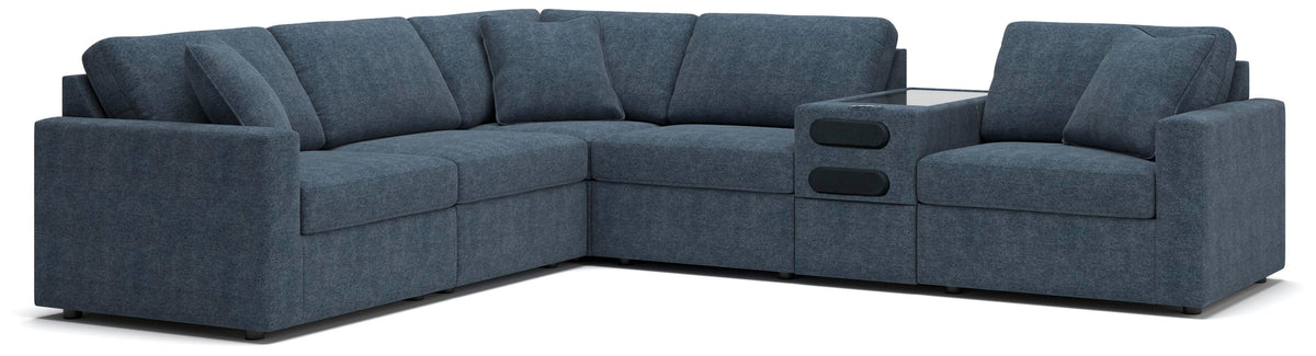 Modmax 6-Piece Sectional with Audio Console Next-Gen Nuvella™ Performance Fabric