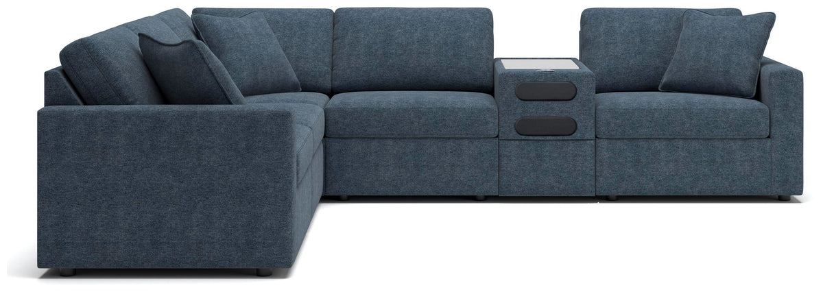 Modmax 6-Piece Sectional with Audio Console Next-Gen Nuvella™ Performance Fabric