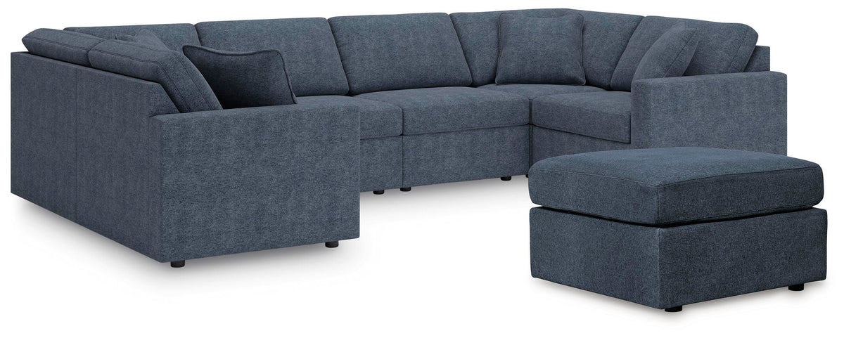 Modmax 6-Piece Sectional and Ottoman - Ink