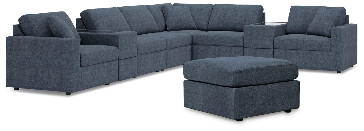 Modmax 8-Piece Sectional and Ottoman - Ink