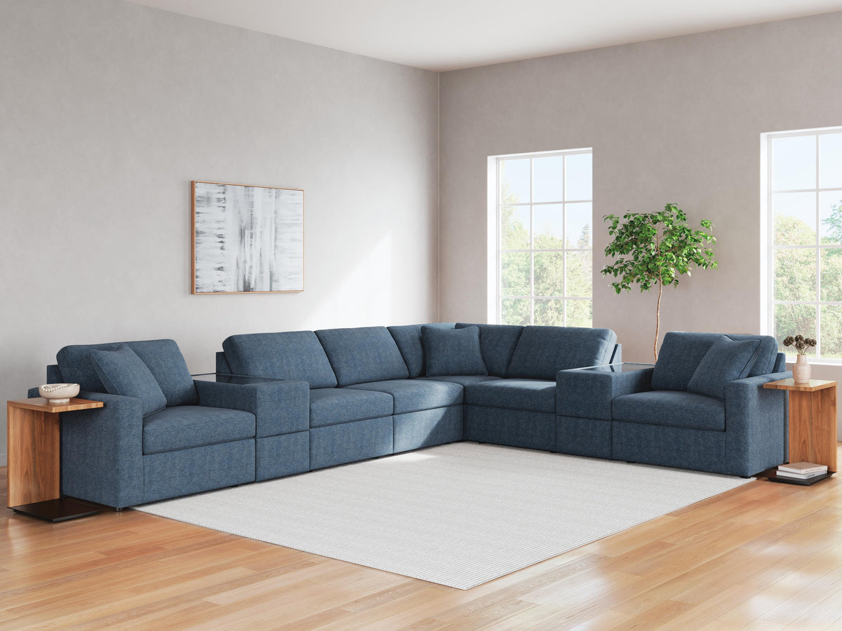 Modmax 8-Piece Sectional and Ottoman - Ink