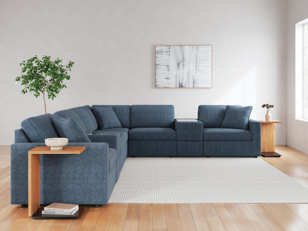 Modmax 8-Piece Sectional and Ottoman - Ink