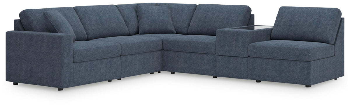 Modmax 6-Piece Sectional with Storage Console Next-Gen Nuvella™ Performance Fabric