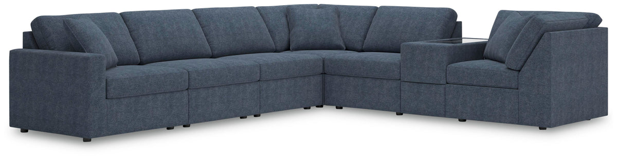 Modmax 7-Piece Sectional with Storage Console Next-Gen Nuvella™ Performance Fabric