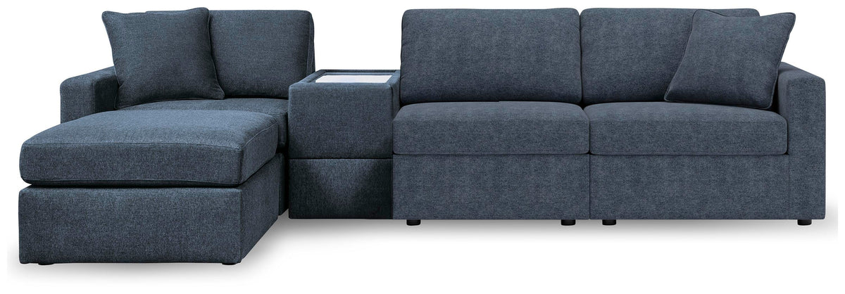 Modmax 4-Piece Sectional and Ottoman - Ink