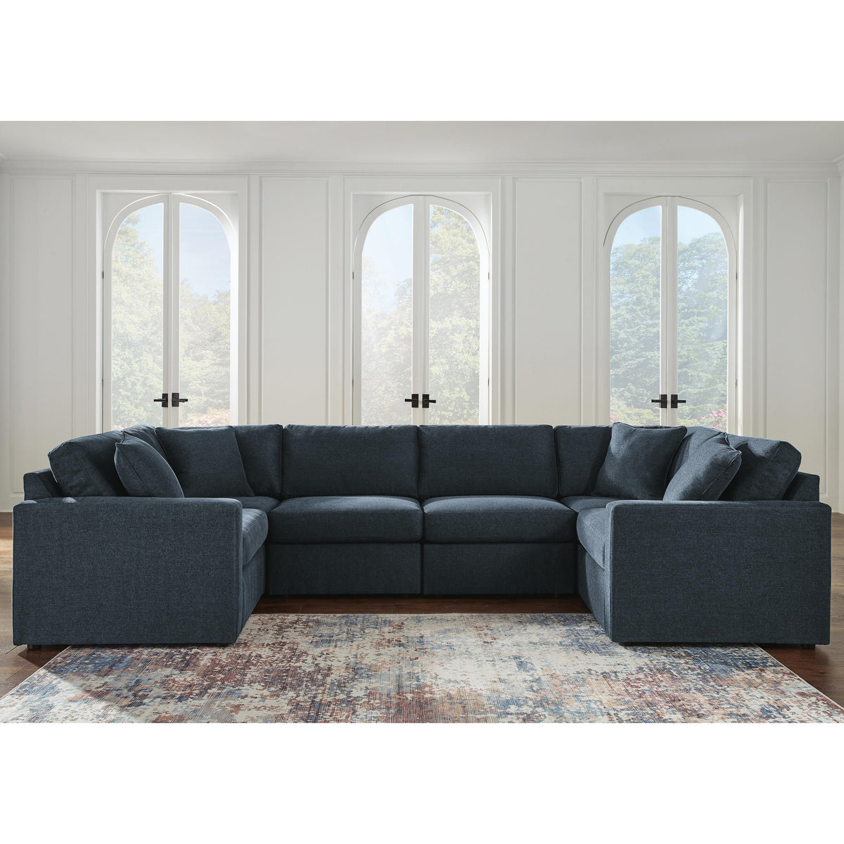 Modmax 6-Piece Sectional and Ottoman - Ink