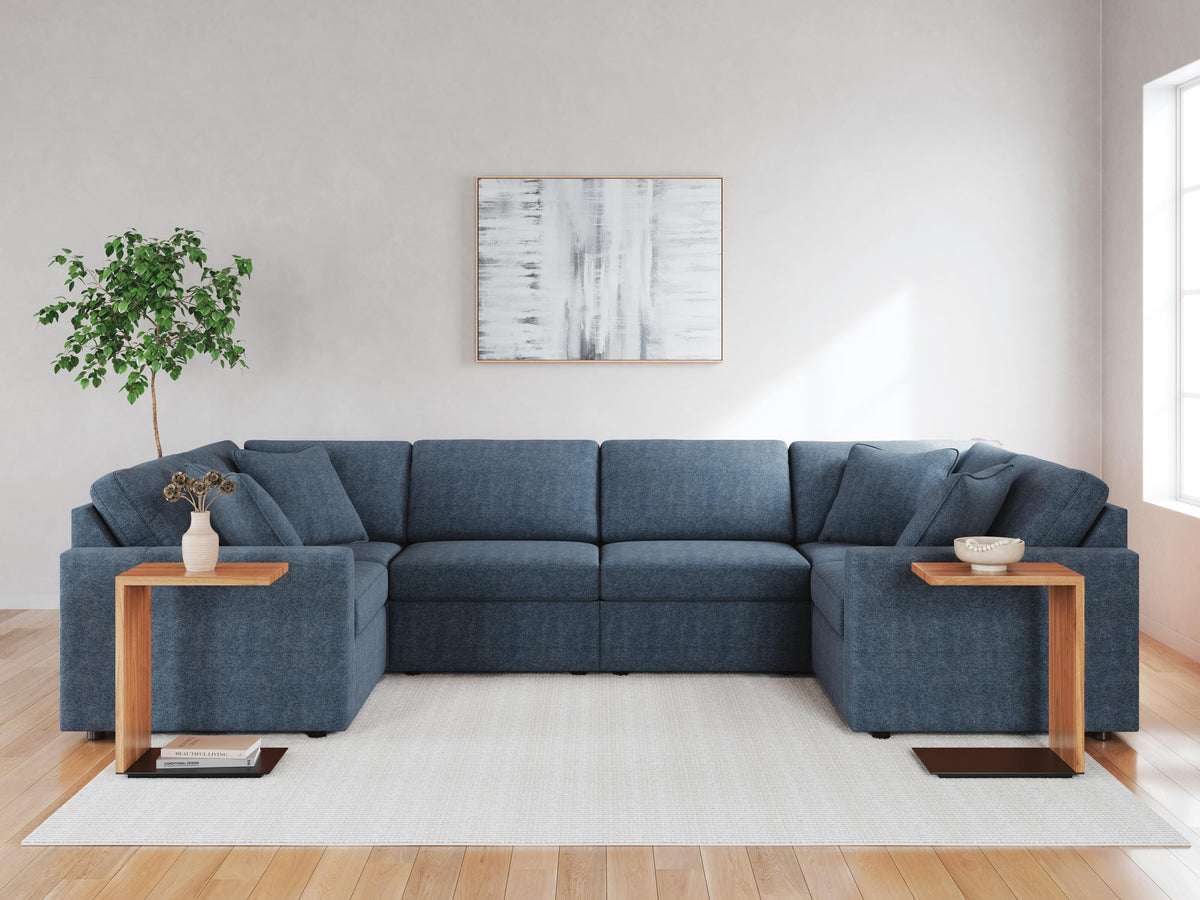 Modmax 6-Piece Sectional and Ottoman - Ink