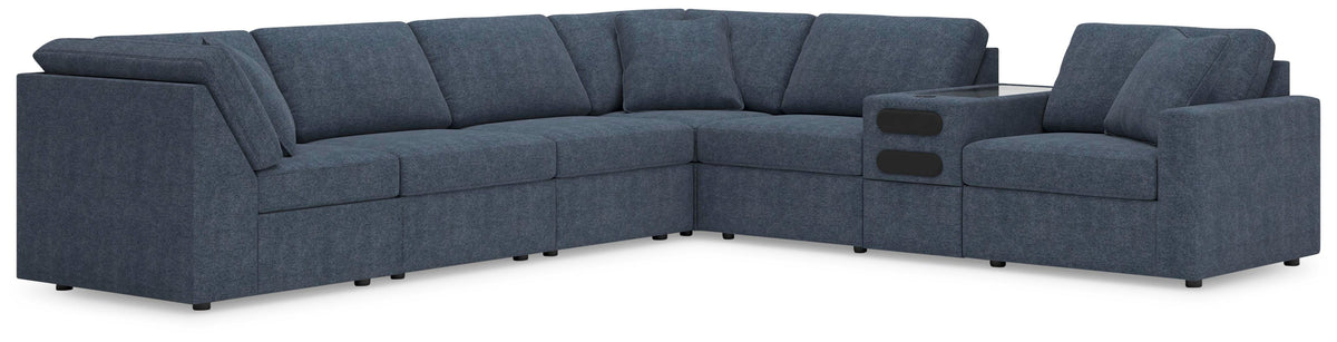 Modmax 7-Piece Sectional with Audio Console Next-Gen Nuvella™ Performance Fabric
