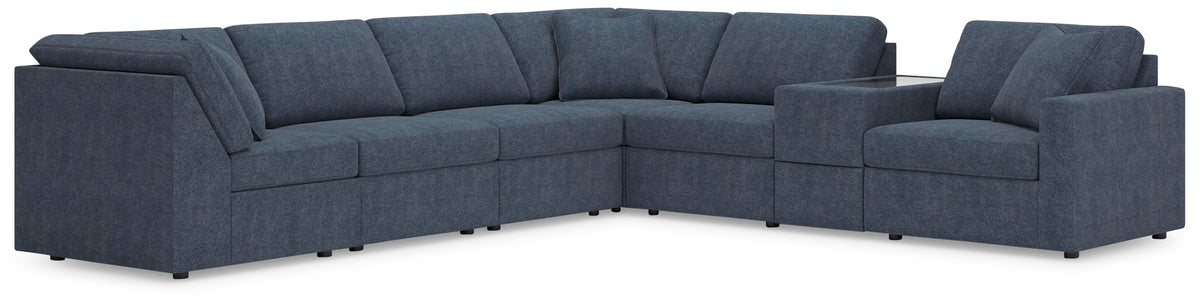 Modmax 7-Piece Sectional with Storage Console Next-Gen Nuvella™ Performance Fabric