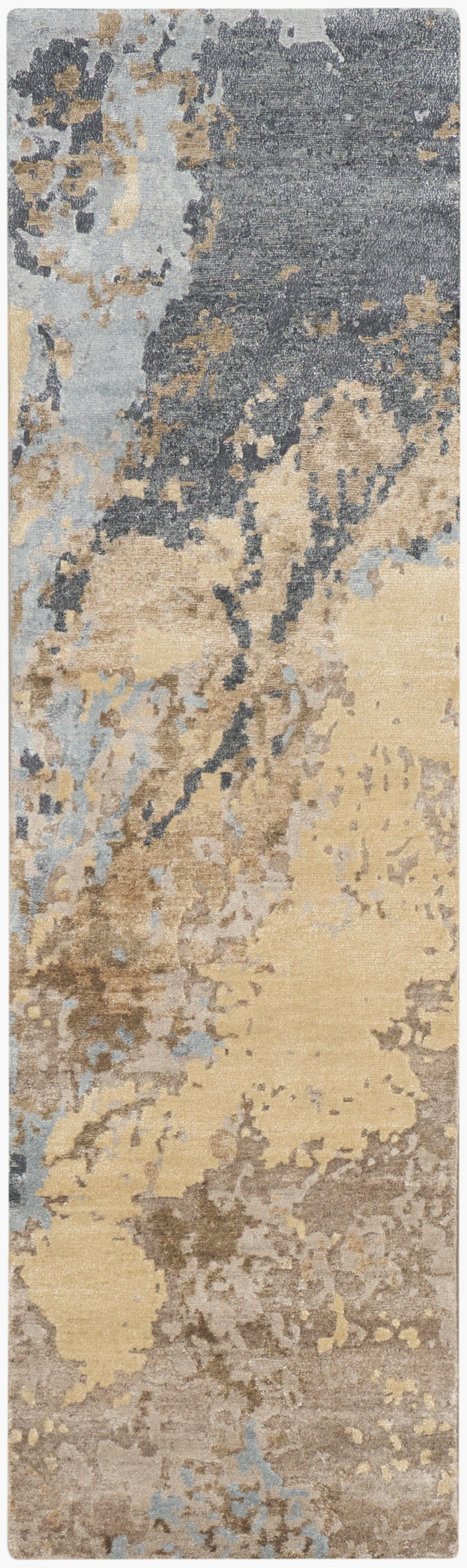 Silk Shadows SHA23 Beige Blue Rug - Runner