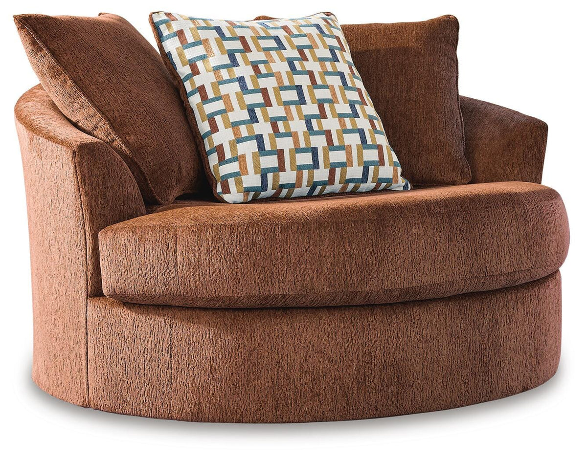 Laylabrook Oversized Swivel Accent Chair Chenille