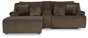 Top Tier 3-Piece Reclining Sectional Sofa with Chaise Velvet