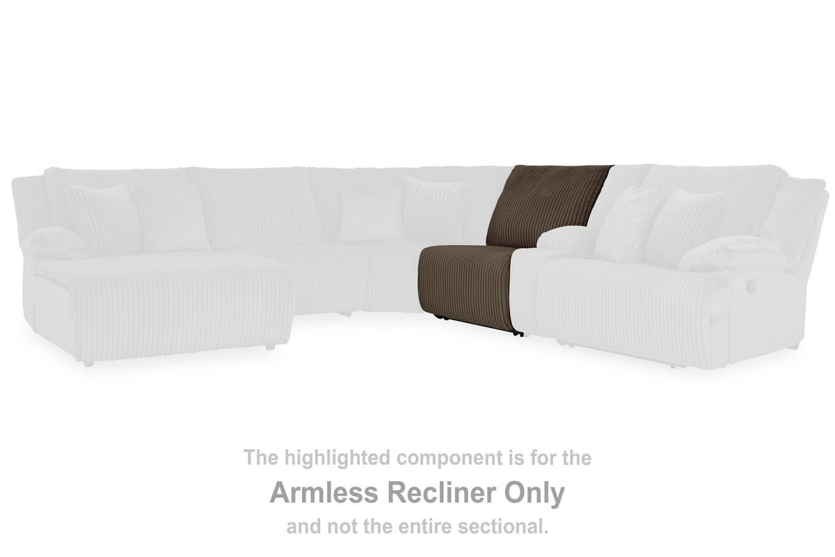 Top Tier Armless Recliner Velvet