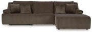 Top Tier 3-Piece Reclining Sectional Sofa Chaise Velvet