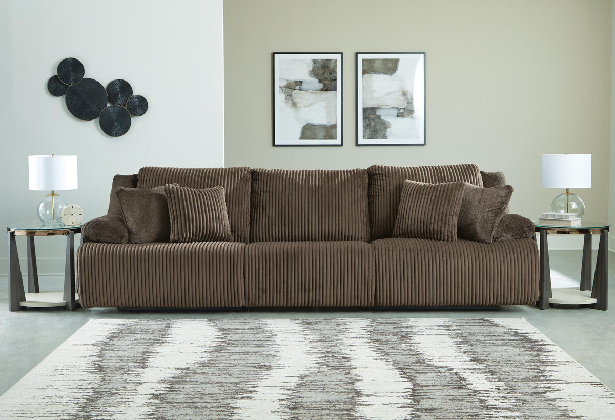 Top Tier 3-Piece Reclining Sectional Sofa Velvet