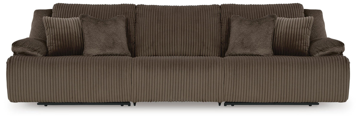 Top Tier 3-Piece Reclining Sectional Sofa Velvet