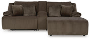 Top Tier 3-Piece Reclining Sectional Sofa with Chaise Velvet