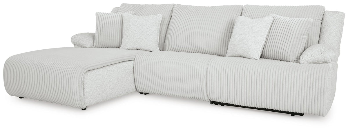 Top Tier 3-Piece Reclining Sectional Sofa Chaise Velvet