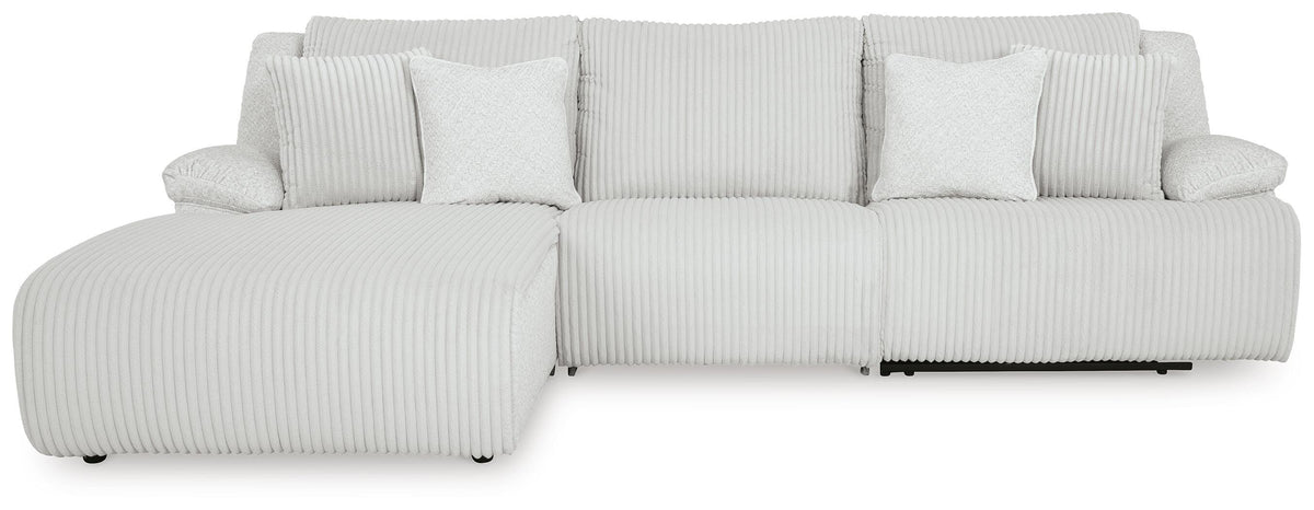 Top Tier 3-Piece Reclining Sectional Sofa Chaise Velvet