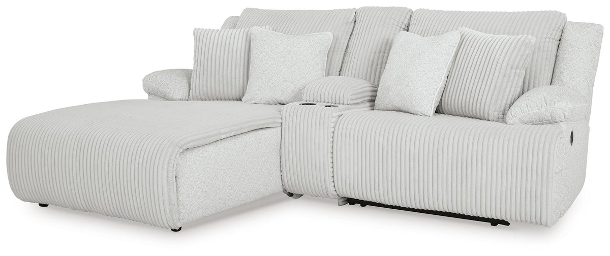 Top Tier 3-Piece Reclining Sectional Sofa with Chaise Velvet