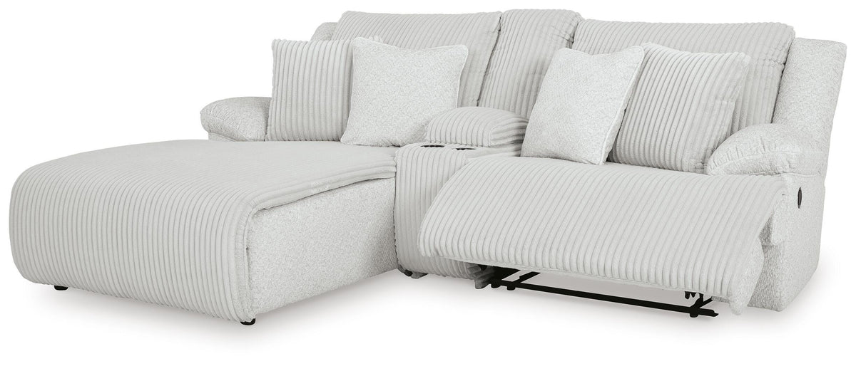 Top Tier 3-Piece Reclining Sectional Sofa with Chaise Velvet
