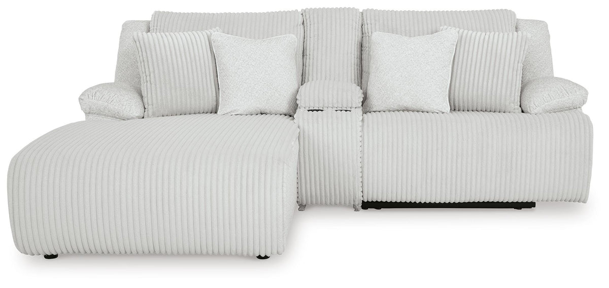 Top Tier 3-Piece Reclining Sectional Sofa with Chaise Velvet