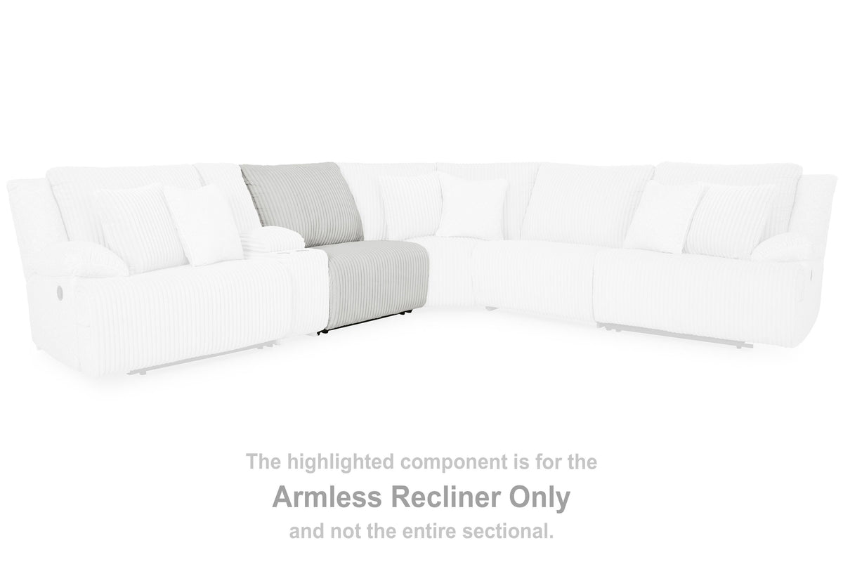 Top Tier Armless Recliner Velvet