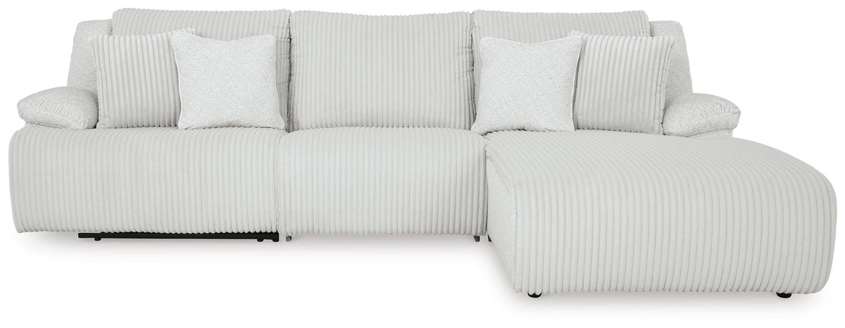 Top Tier 3-Piece Reclining Sectional Sofa Chaise Velvet