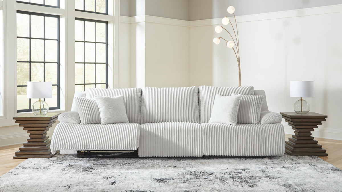 Top Tier 3-Piece Reclining Sectional Sofa Velvet