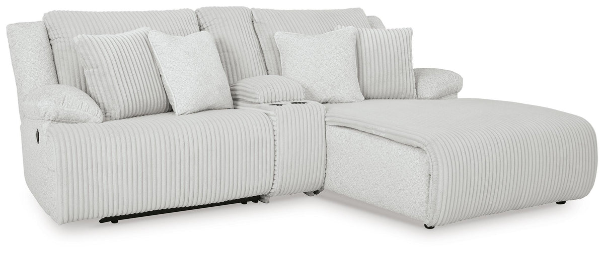 Top Tier 3-Piece Reclining Sectional Sofa with Chaise Velvet